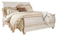 Load image into Gallery viewer, Willowton  Sleigh Bed With Mirrored Dresser, Chest And 2 Nightstands
