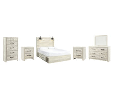 Load image into Gallery viewer, Cambeck  Panel Bed With 2 Storage Drawers With Mirrored Dresser, Chest And 2 Nightstands
