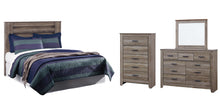 Load image into Gallery viewer, Zelen / Panel Headboard With Mirrored Dresser And Chest
