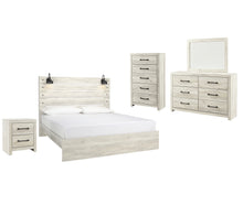 Load image into Gallery viewer, Cambeck  Panel Bed With Mirrored Dresser, Chest And Nightstand

