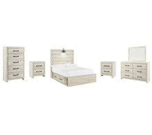 Load image into Gallery viewer, Cambeck  Panel Bed With 2 Storage Drawers With Mirrored Dresser, Chest And 2 Nightstands
