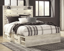 Load image into Gallery viewer, Cambeck  Panel Bed With 4 Storage Drawers With Mirrored Dresser And Chest
