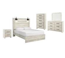 Load image into Gallery viewer, Cambeck  Panel Bed With Mirrored Dresser, Chest And Nightstand
