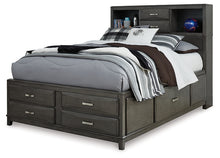 Load image into Gallery viewer, Caitbrook  Storage Bed With 8 Storage Drawers With Mirrored Dresser, Chest And Nightstand
