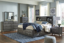 Load image into Gallery viewer, Caitbrook  Storage Bed With 8 Storage Drawers With Mirrored Dresser, Chest And Nightstand
