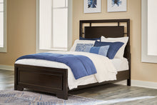 Load image into Gallery viewer, Covetown Full Panel Bed with Mirrored Dresser, Chest and 2 Nightstands
