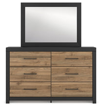 Load image into Gallery viewer, Vertani Queen Panel Bed with Mirrored Dresser and Nightstand
