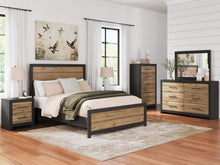 Load image into Gallery viewer, Vertani Queen Panel Bed with Mirrored Dresser and Nightstand
