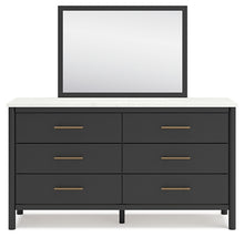 Load image into Gallery viewer, Cadmori Full Upholstered Panel Bed with Mirrored Dresser and 2 Nightstands
