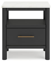 Load image into Gallery viewer, Cadmori Full Upholstered Panel Bed with Mirrored Dresser and 2 Nightstands
