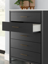 Load image into Gallery viewer, Cadmori Full Upholstered Panel Bed with Mirrored Dresser, Chest and Nightstand
