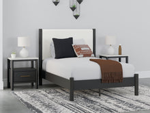 Load image into Gallery viewer, Cadmori Full Upholstered Panel Bed with Mirrored Dresser, Chest and Nightstand
