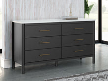 Load image into Gallery viewer, Cadmori Full Upholstered Panel Bed with Dresser and 2 Nightstands
