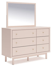 Load image into Gallery viewer, Wistenpine Twin Upholstered Panel Bed with Mirrored Dresser
