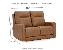 Load image into Gallery viewer, Tryanny PWR REC Loveseat/ADJ Headrest
