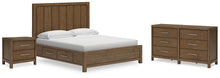 Load image into Gallery viewer, Cabalynn California King Panel Bed with Dresser and Nightstand
