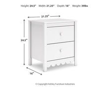 Load image into Gallery viewer, Hallityn Two Drawer Night Stand
