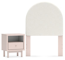 Load image into Gallery viewer, Wistenpine Twin Upholstered Panel Headboard with Nightstand

