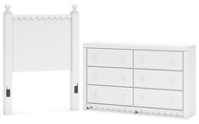 Load image into Gallery viewer, Mollviney Twin Panel Headboard with Dresser
