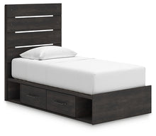 Load image into Gallery viewer, Hollivern Twin Panel Bed with Storage
