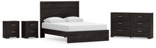 Load image into Gallery viewer, Belachime Queen Panel Bed with Dresser and 2 Nightstands
