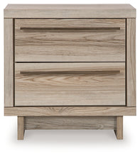 Load image into Gallery viewer, Hasbrick King Panel Headboard with Mirrored Dresser, Chest and 2 Nightstands
