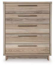 Load image into Gallery viewer, Hasbrick Queen Panel Headboard with Mirrored Dresser, Chest and Nightstand
