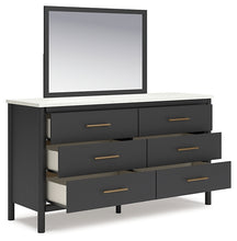 Load image into Gallery viewer, Cadmori Queen Upholstered Bed with Mirrored Dresser and Chest
