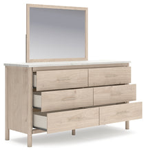 Load image into Gallery viewer, Cadmori Queen Upholstered Panel Bed with Mirrored Dresser and Nightstand
