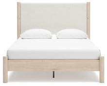 Load image into Gallery viewer, Cadmori Queen Upholstered Panel Bed with Mirrored Dresser and Nightstand
