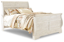 Load image into Gallery viewer, Willowton Queen Sleigh Bed with Mirrored Dresser, Chest and 2 Nightstands
