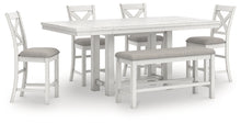 Load image into Gallery viewer, Robbinsdale Counter Height Dining Table and 4 Barstools and Bench
