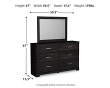 Load image into Gallery viewer, Belachime Dresser and Mirror
