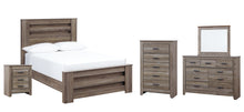 Load image into Gallery viewer, Zelen Full Panel Bed with Mirrored Dresser, Chest and Nightstand
