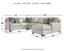 Load image into Gallery viewer, Dellara 4-Piece Sectional with Ottoman
