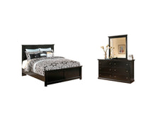 Load image into Gallery viewer, Maribel King Panel Bed with Mirrored Dresser
