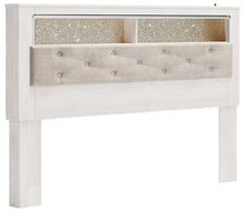 Load image into Gallery viewer, Altyra King Bookcase Headboard with Mirrored Dresser and 2 Nightstands
