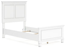 Load image into Gallery viewer, Fortman Twin Panel Bed with Mirrored Dresser and 2 Nightstands
