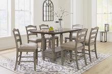 Load image into Gallery viewer, Lodenbay Counter Height Dining Table and 6 Barstools with Storage
